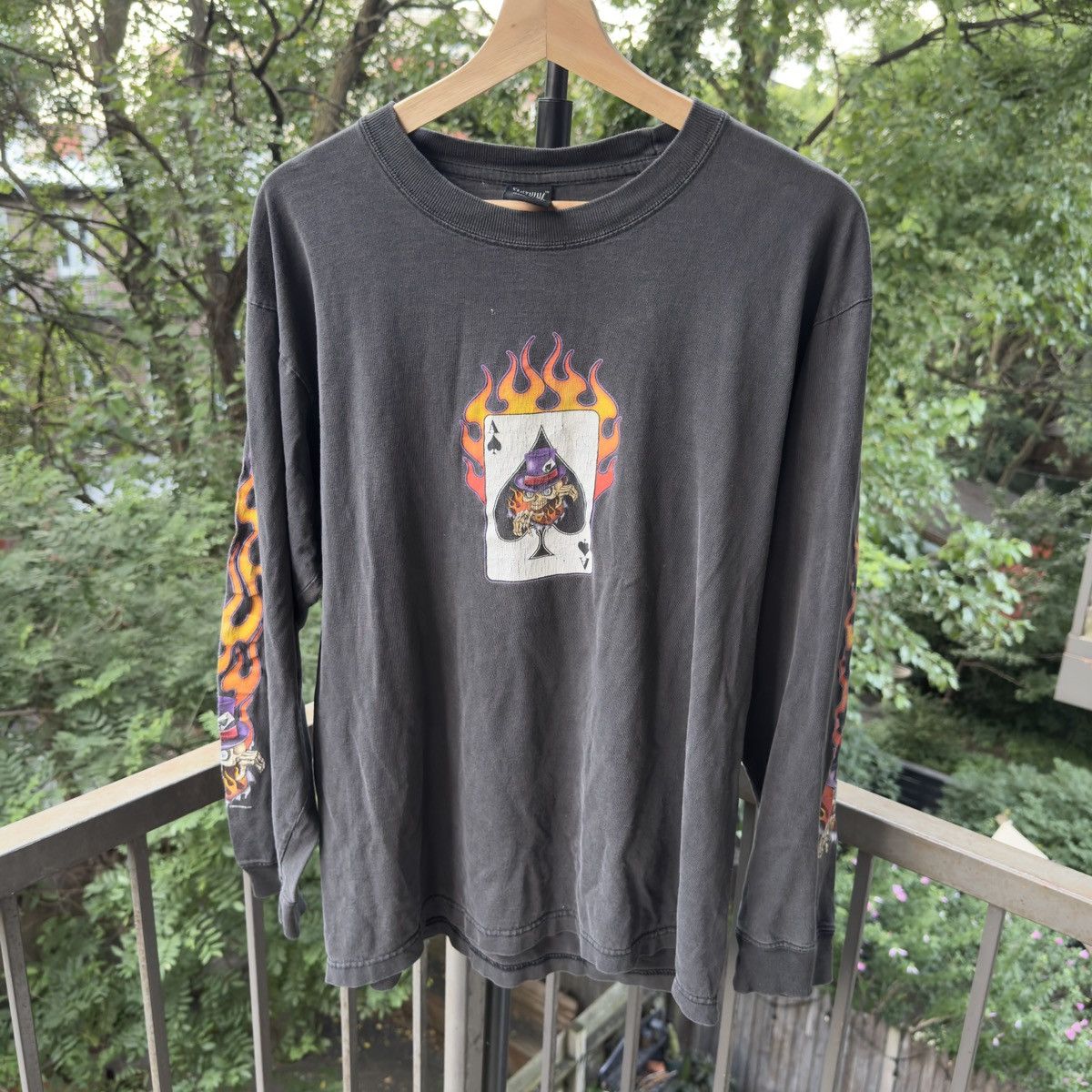 Vintage Thrashed Faded Distressed Flame Shirt ERD Grunge Chrome Size US L / EU 52-54 / 3 - 6 Thumbnail