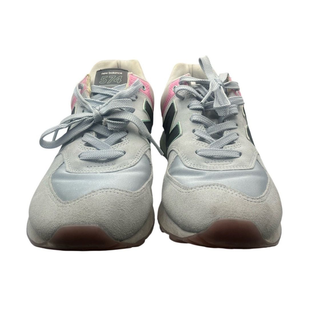 New Balance New Balance 574 White Silver Pink Green Sneakers Women's 8 Size US 11 / EU 44 - 4 Thumbnail