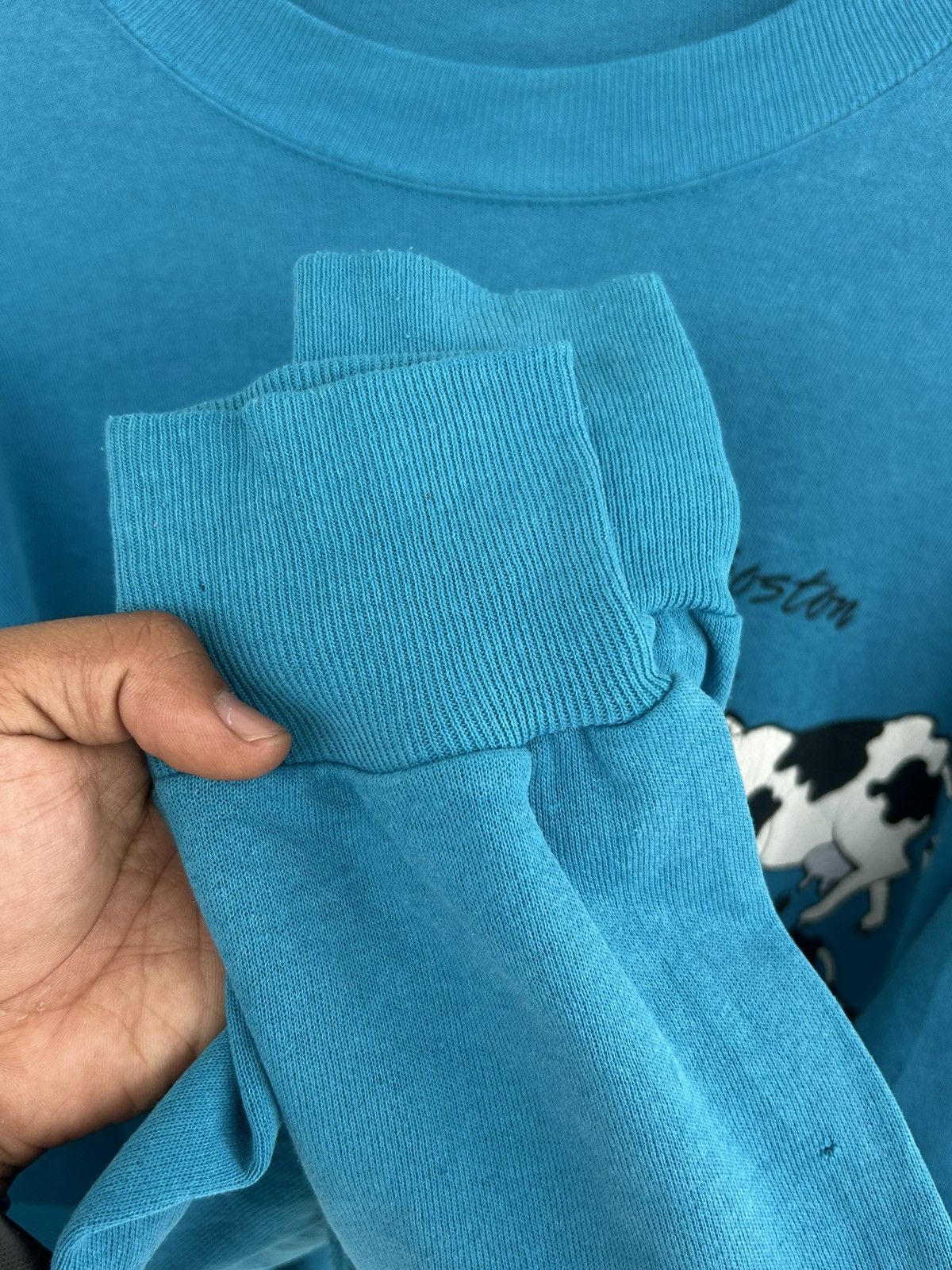 Hanes Hanes Vintage Boston Cow Graphic Sweatshirt Turqoise Size US L / EU 52-54 / 3 - 5 Thumbnail