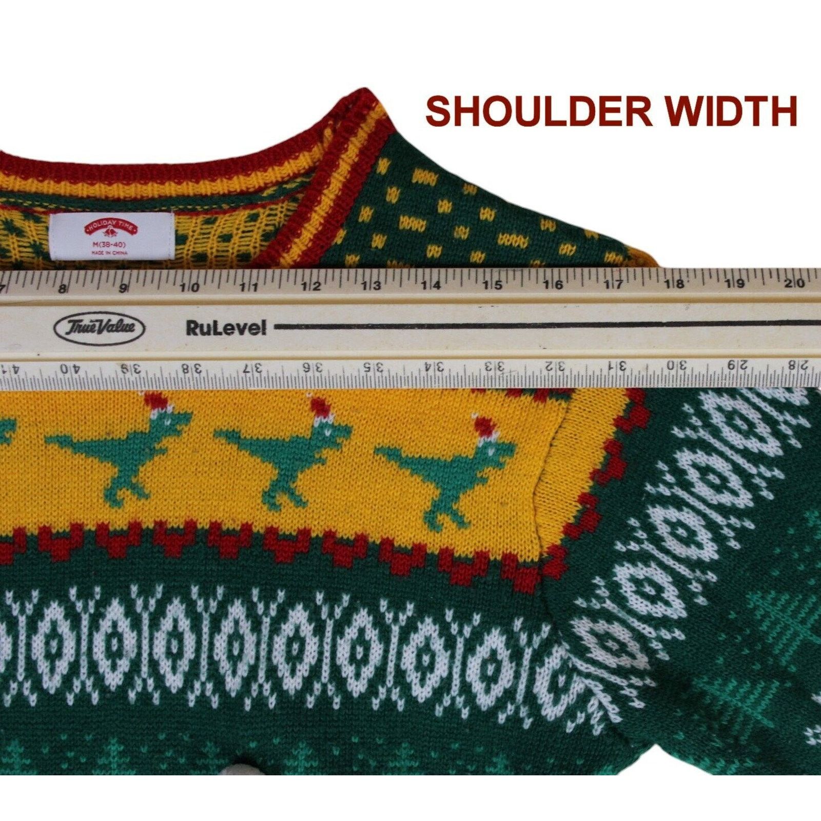 Other Christmas Ugly Sweater •Dinosaurs •Dragons Wearing Santa Cap Size US M / EU 48-50 / 2 - 6 Thumbnail