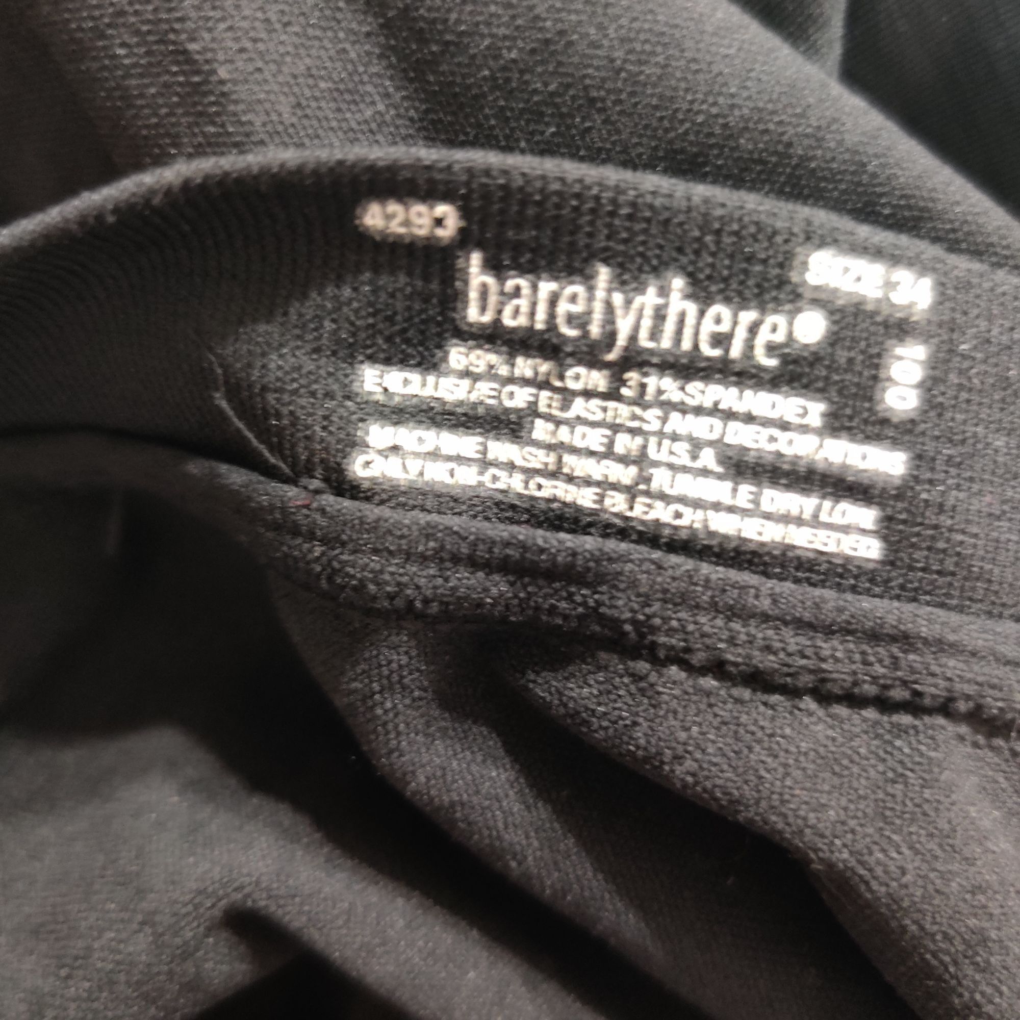 Vintage Barely There 34 Black Strapless Vintage Slip 4293 Light Shap Size ONE SIZE - 7 Thumbnail