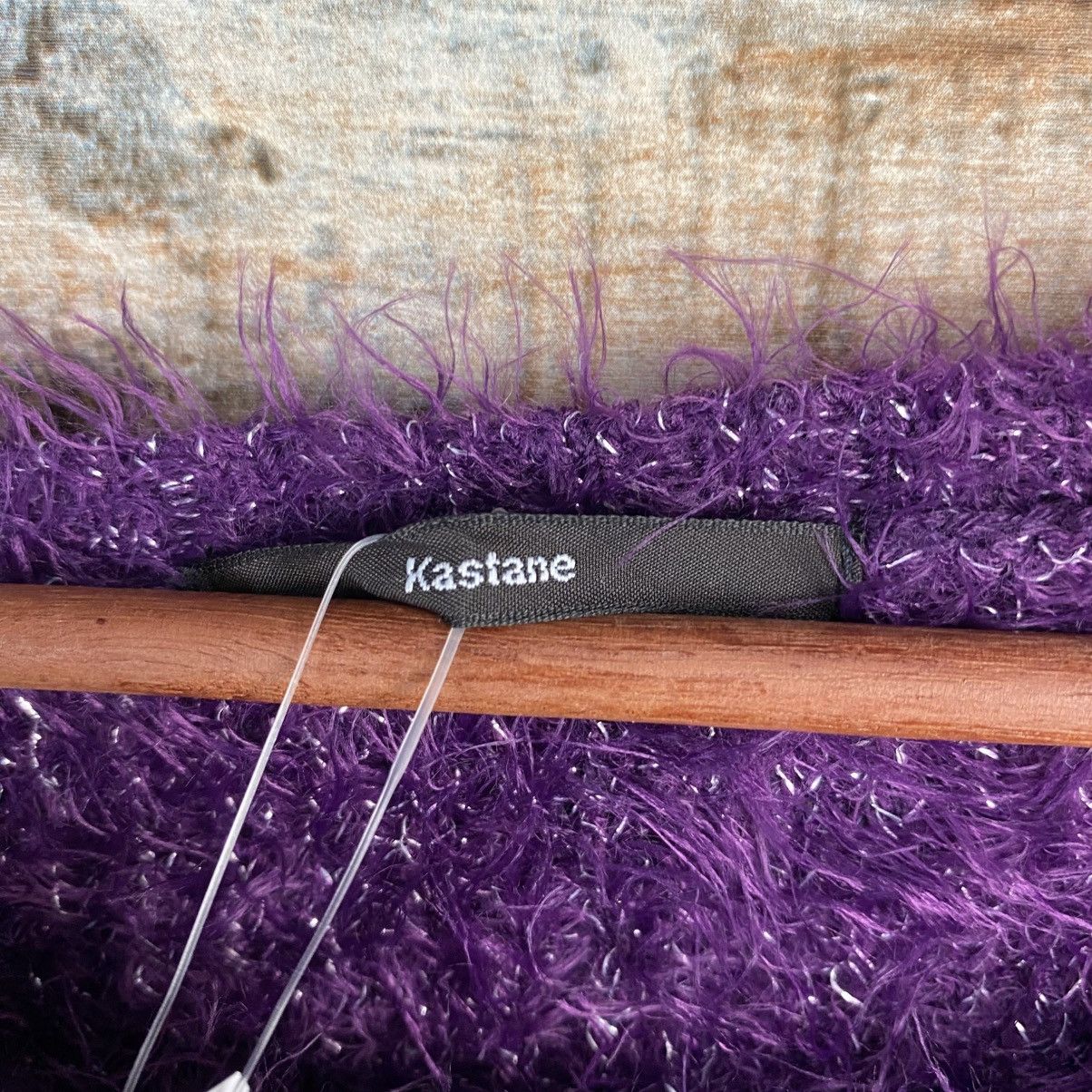 Japanese Brand DL Kastane Purple Mohair fur shaggy Knitwear #C1098 Size M / US 6-8 / IT 42-44 - 9 Thumbnail
