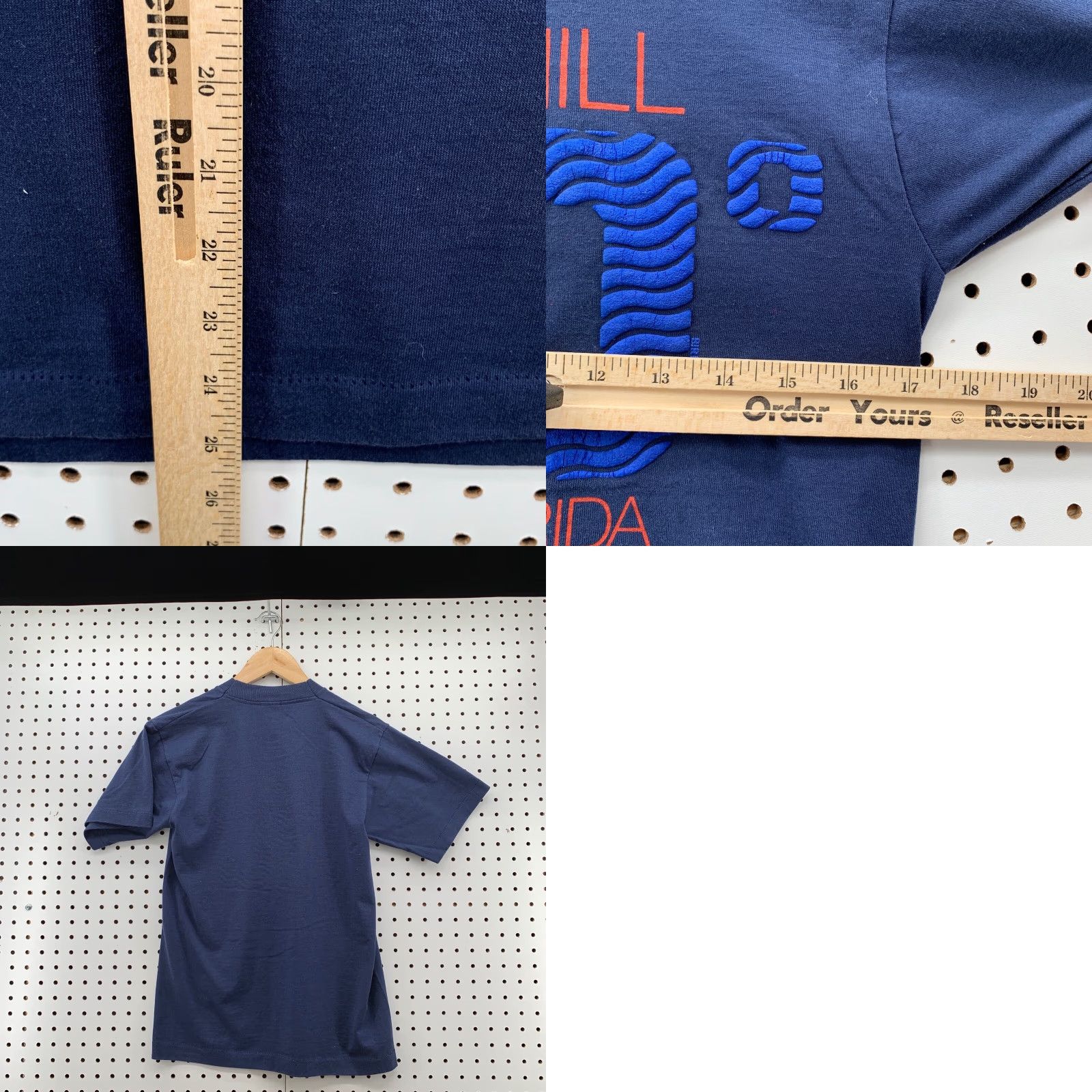 Vintage Vintage 90s Screen Stars Florida T-Shirt Mens Small Blue Cotton Funny Windchill 17.5x25 Size US S / EU 44-46 / 1 - 8 Thumbnail