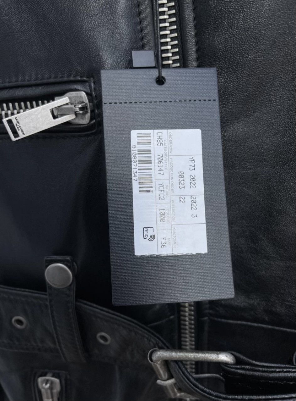 Saint Laurent Paris Saint Laurent Longline Leather Biker Jacket Size XS / US 0-2 / IT 36-38 - 3 Thumbnail