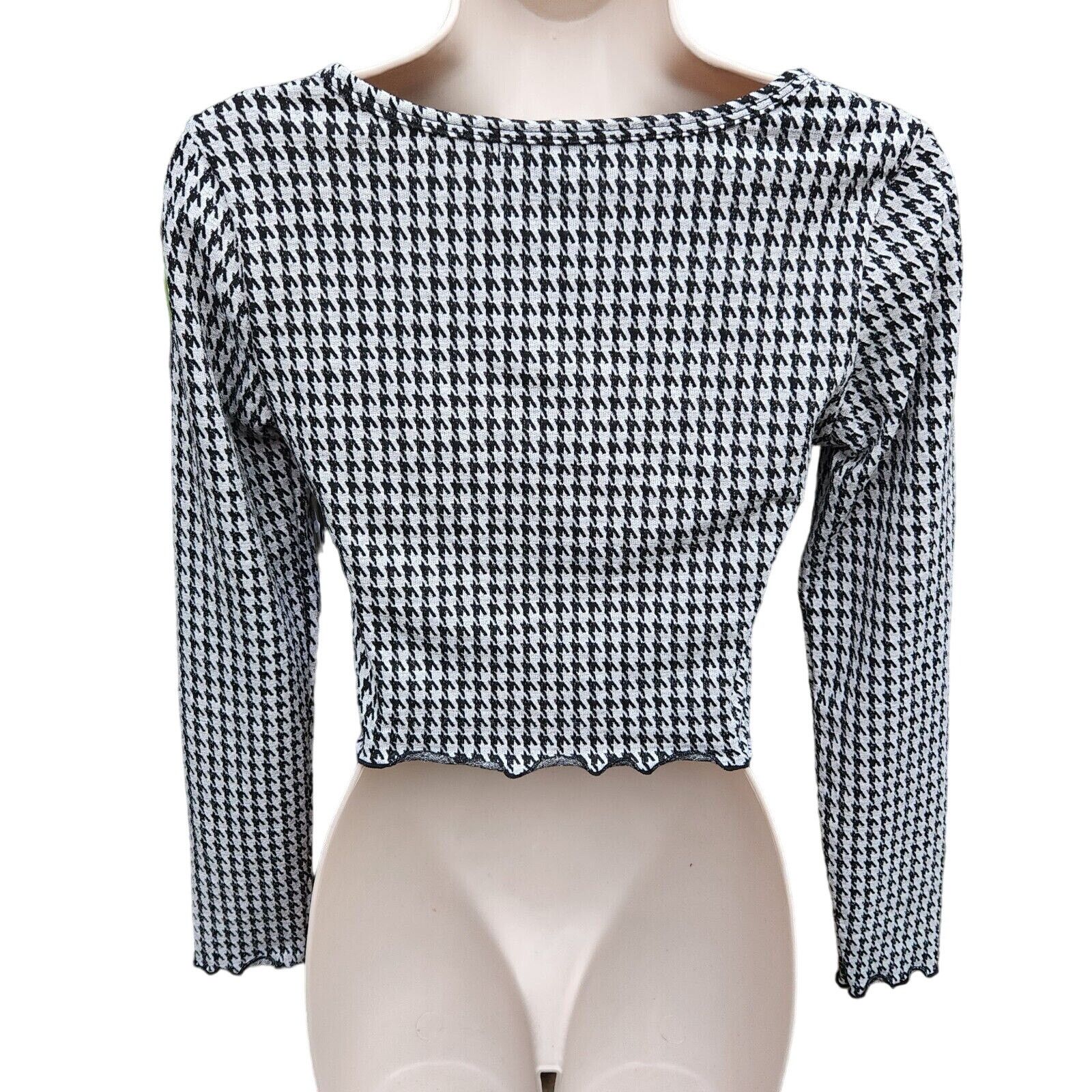 Other La La Land Creative Co Women's Houndstooth Crop Top S Size S / US 4 / IT 40 - 3 Thumbnail