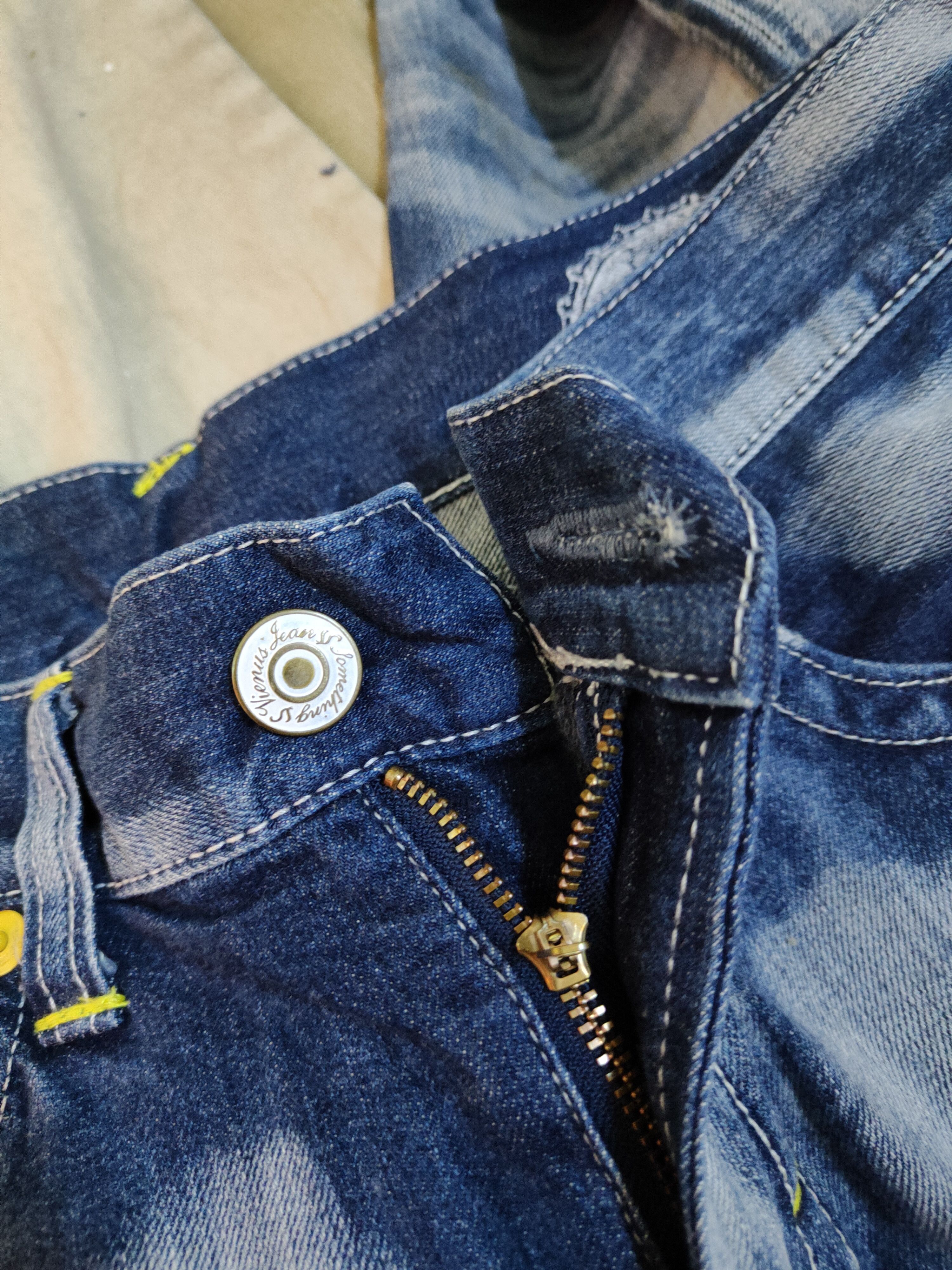 Edwin Something-Edwin venus Blue Distressed faded Denim #S1592 Size US 31 - 15 Thumbnail