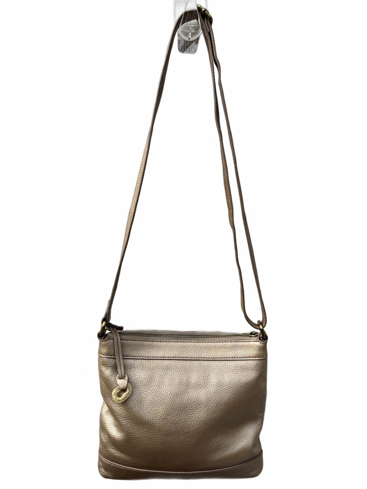 Fossil Fossil Metallic Gold Leather Crossbody Bag Size ONE SIZE - 6 Thumbnail