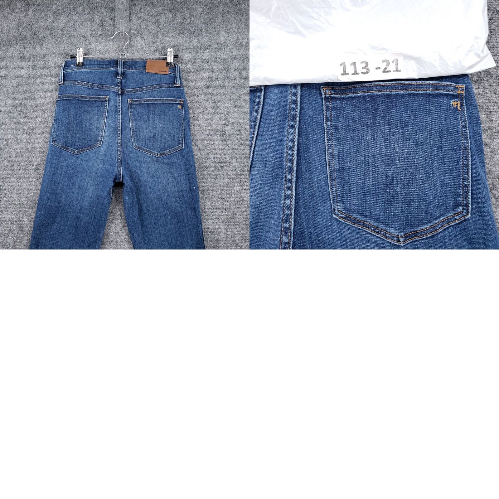 Madewell Madewell Jeans Womens 27 Blue High Rise Skinny Stretch Medium Wash Denim Jeans Women Tailored Comfort Pockets 5-Pocket Size 27" / US 4 / IT 40 - 11 Thumbnail