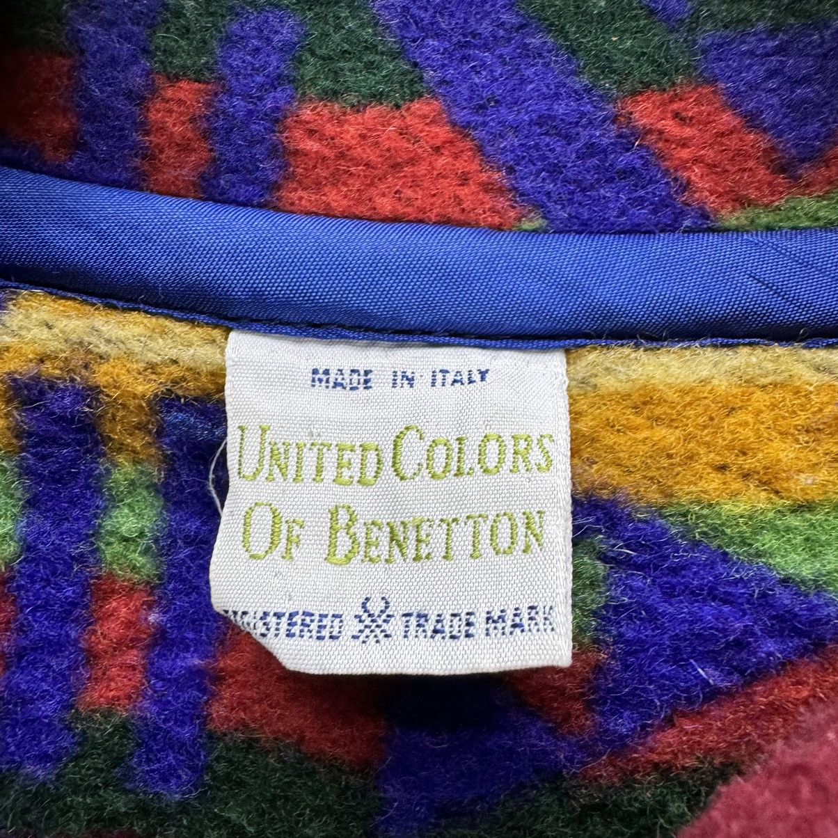 United Colors Of Benetton ☀️UCOB NAVAJO AZTEC HOODIE WOOL JACKET Size M / US 6-8 / IT 42-44 - 10 Thumbnail