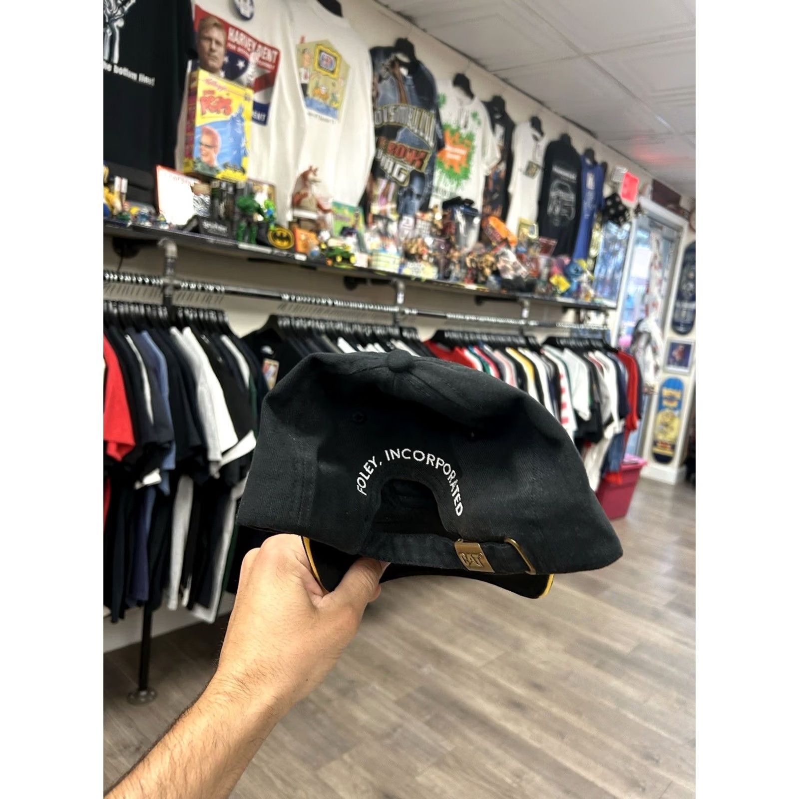 Caterpillar Caterpillar CAT Construction Logo Strap Back Hat Adult OSFA Black Size ONE SIZE - 7 Thumbnail