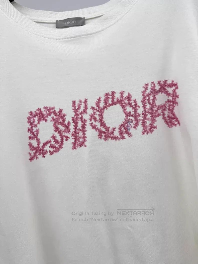 Dior Dior White coral letter short-sleeved printed T-shirt Size US L / EU 52-54 / 3 - 2 Thumbnail