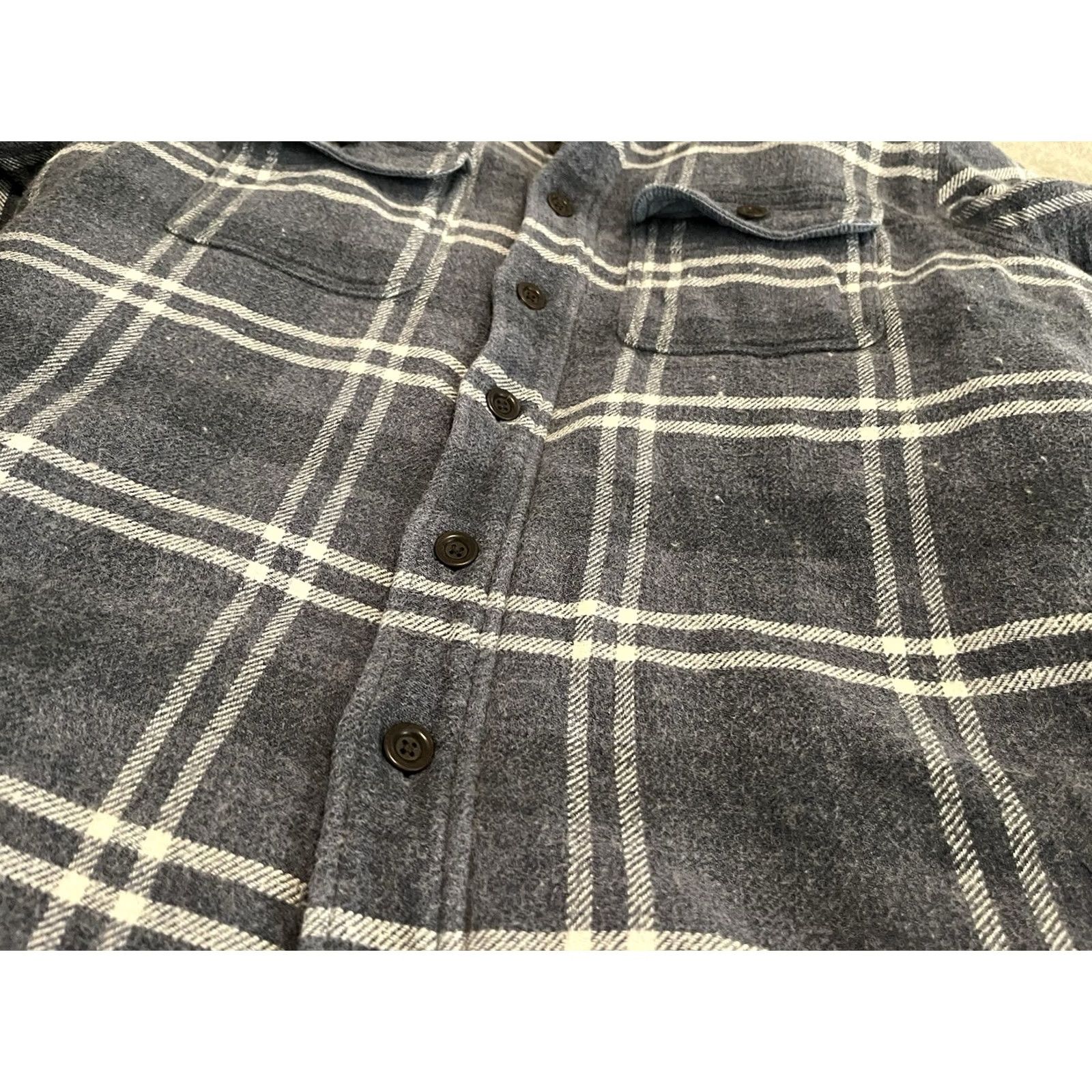 Faherty Faherty Shacket Jacket Plaid Cotton Wool Lined Thick Shirt Jacket 2XL Blue Mens Size US XXL / EU 58 / 5 - 5 Thumbnail