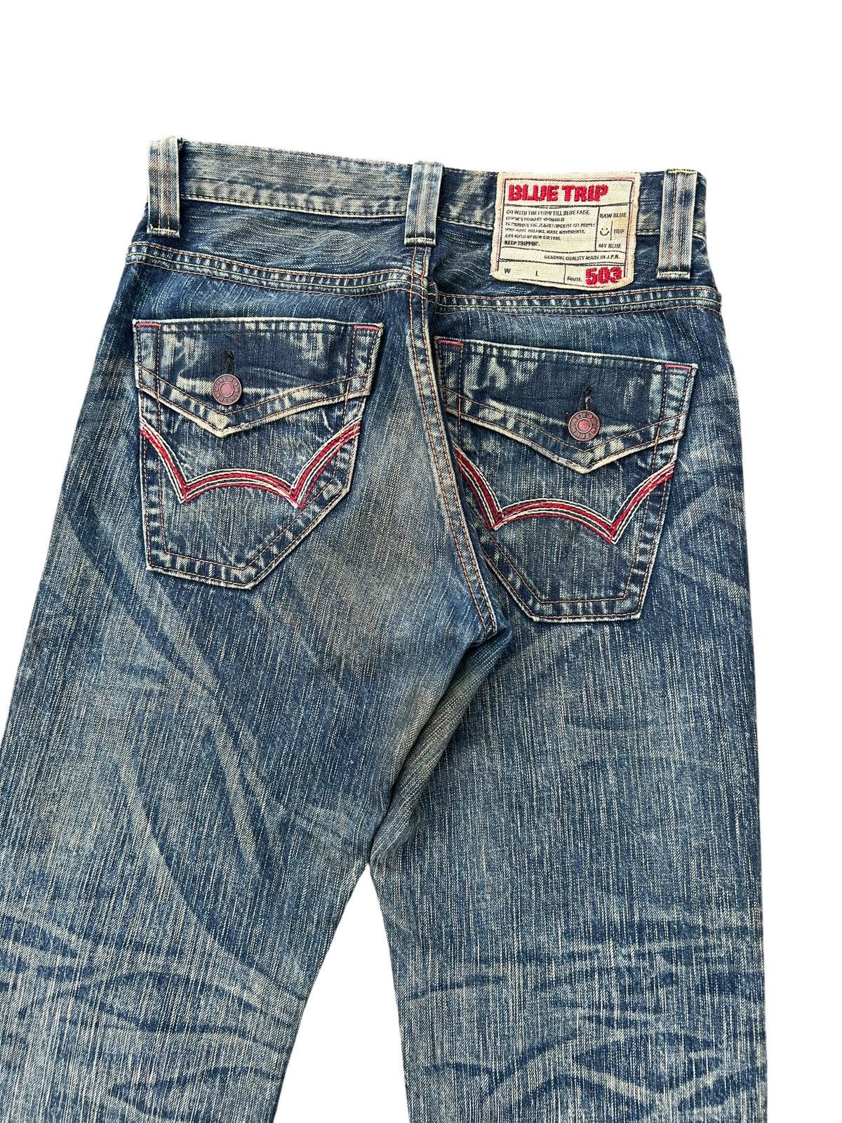Kapital Vintage Flare Edwin Blue Trip 503 Rusty Denim Jeans Size US 30 / EU 46 - 8 Thumbnail