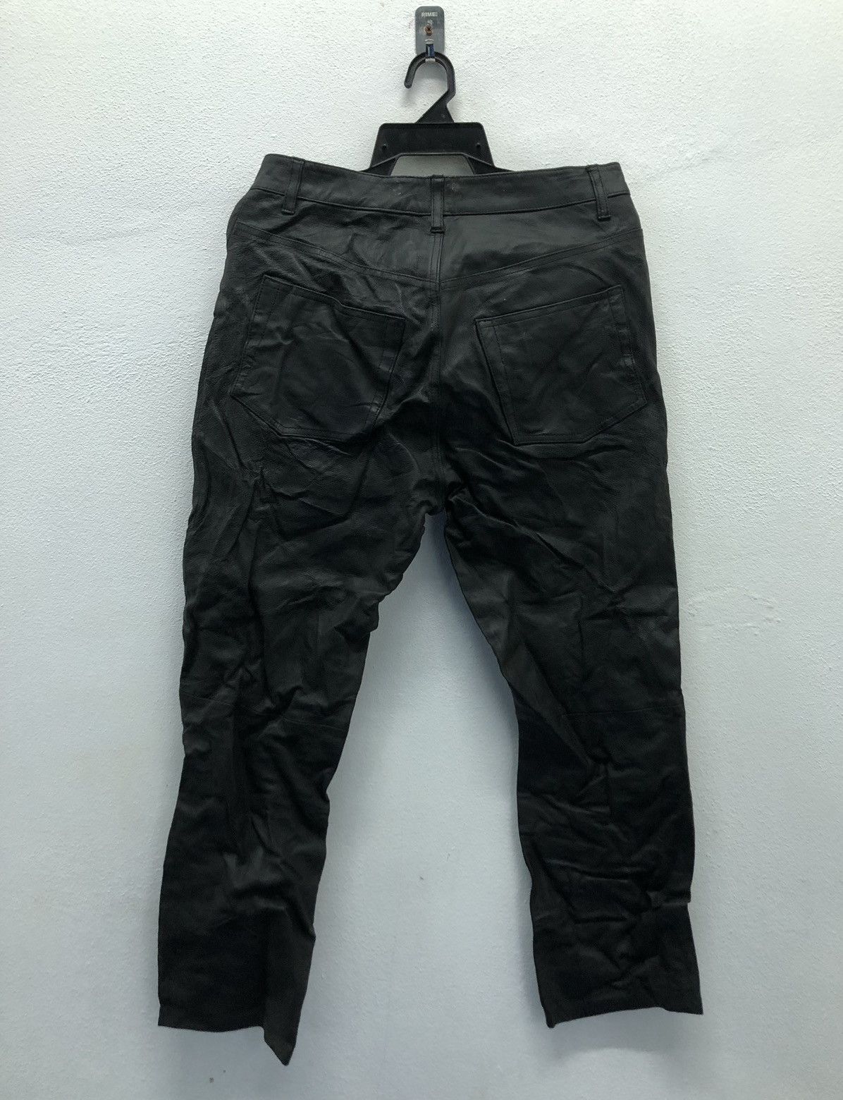 Japanese Brand Vintage Dog House Black Genuine Leather Pants Size US 31 - 2 Thumbnail