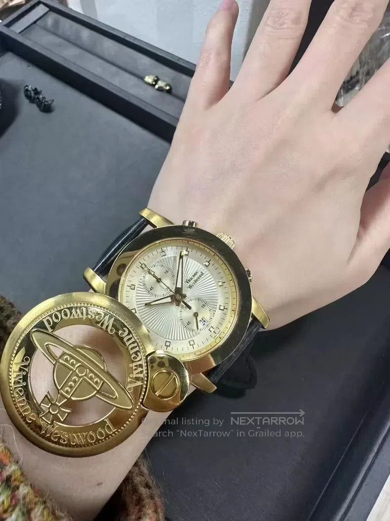 Vivienne Westwood Saturn Gold Watch .