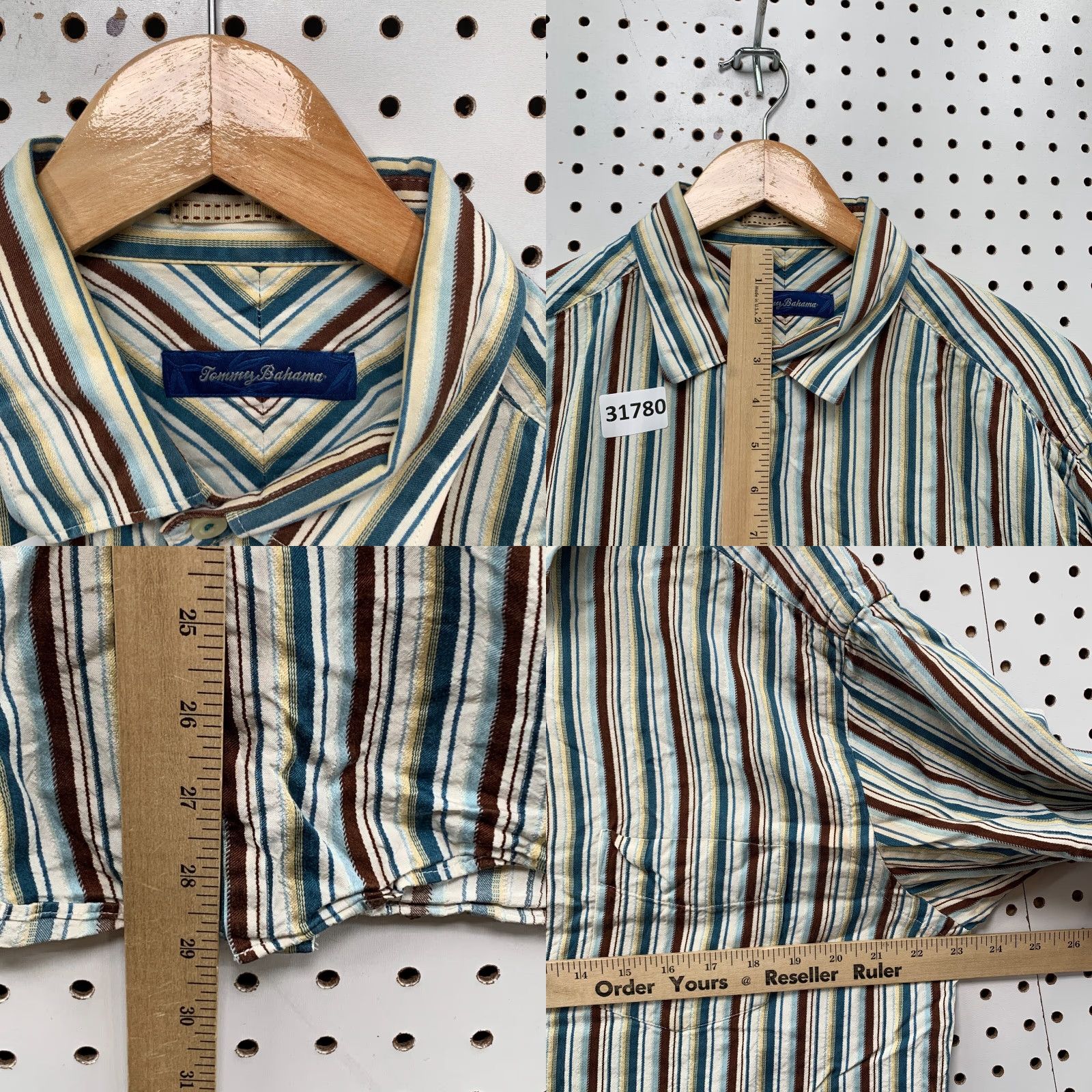 Tommy Bahama Tommy Bahama Button-Up Shirt Mens Large Silk Striped Casual 100% Silk Multicolor Long Sleeve Button Shirt Mens Large Silk Striped Casual Size US L / EU 52-54 / 3 - 8 Thumbnail