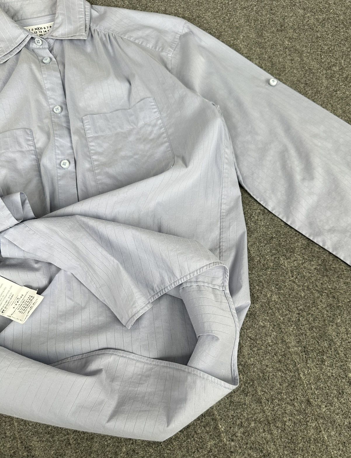 Maison Margiela Maison Margiela - Line 4 Roll Up Sleeve Double Collar Shirt Size XS / US 0-2 / IT 36-38 - 7 Thumbnail