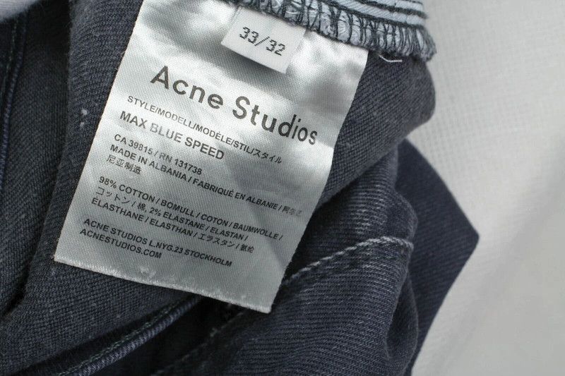 Acne Studios Acne Studios Max Blue Speed Coated Jeans W33 L32 Size US 33 - 3 Thumbnail
