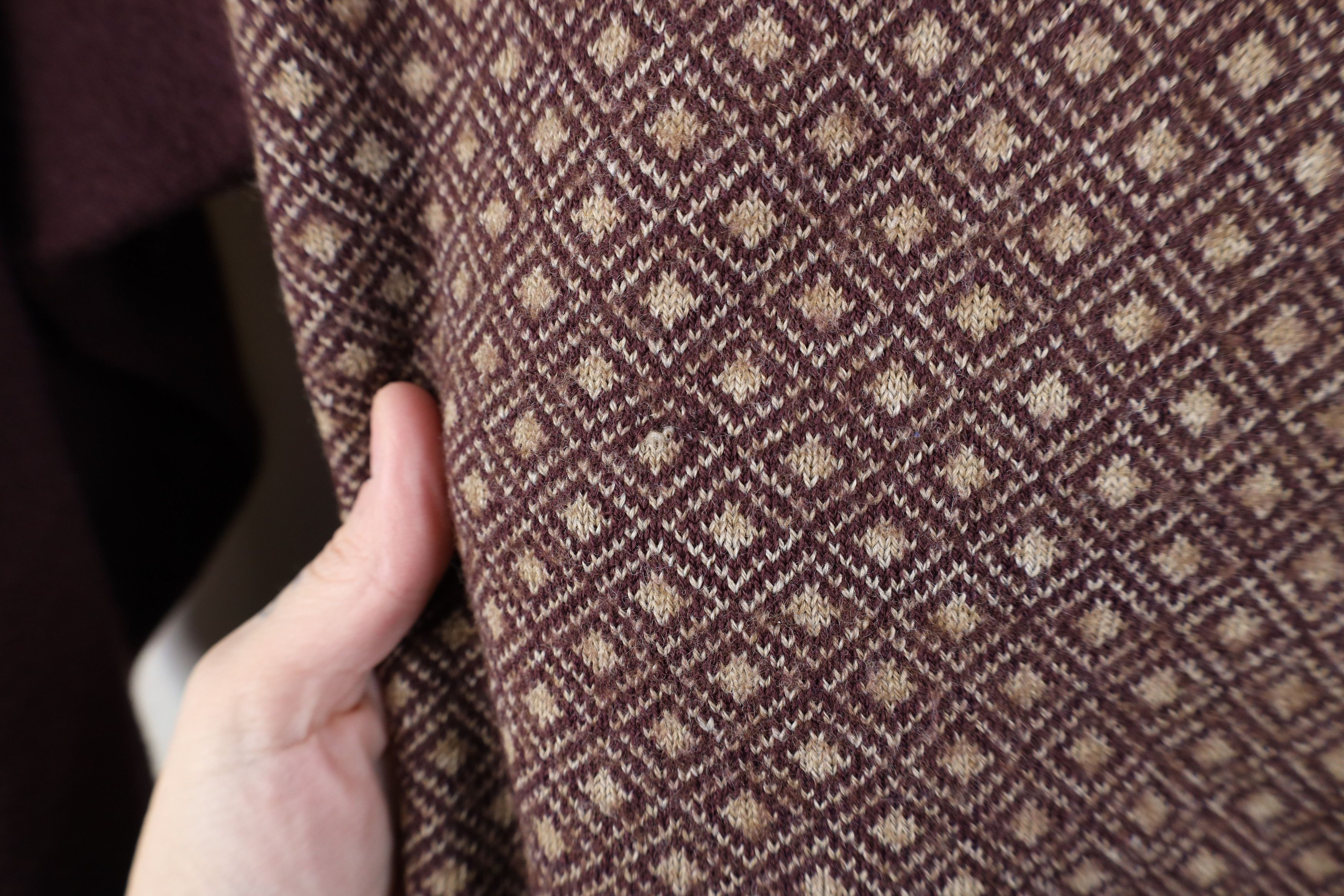 Vintage Vintage 90s Streetwear Diamond Wool Blend Knit Sweater Size M / US 6-8 / IT 42-44 - 4 Thumbnail