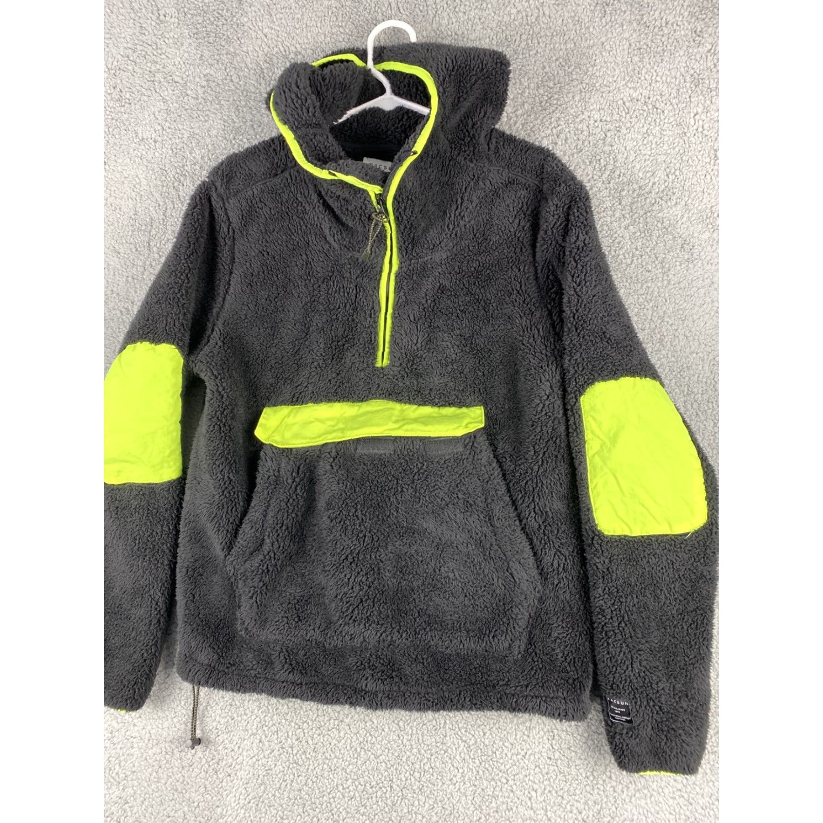 Pacsun VINTAGE Pacsun Hoodie Pullover Jacket Mens Small Black Sherpa Long Sleeve / 33-3 Size US S / EU 44-46 / 1 - 5 Thumbnail