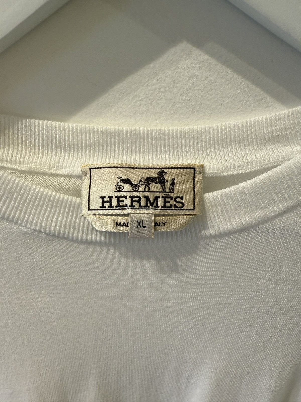 Hermes Hermès - White Long Sleeve Tee, Size XL Size US XL / EU 56 / 4 - 4 Thumbnail