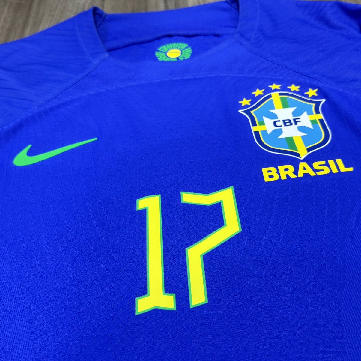 Nike Brazil WC2022 player issue away shirt #17 Bruno G. Size US XL / EU 56 / 4 - 3 Thumbnail