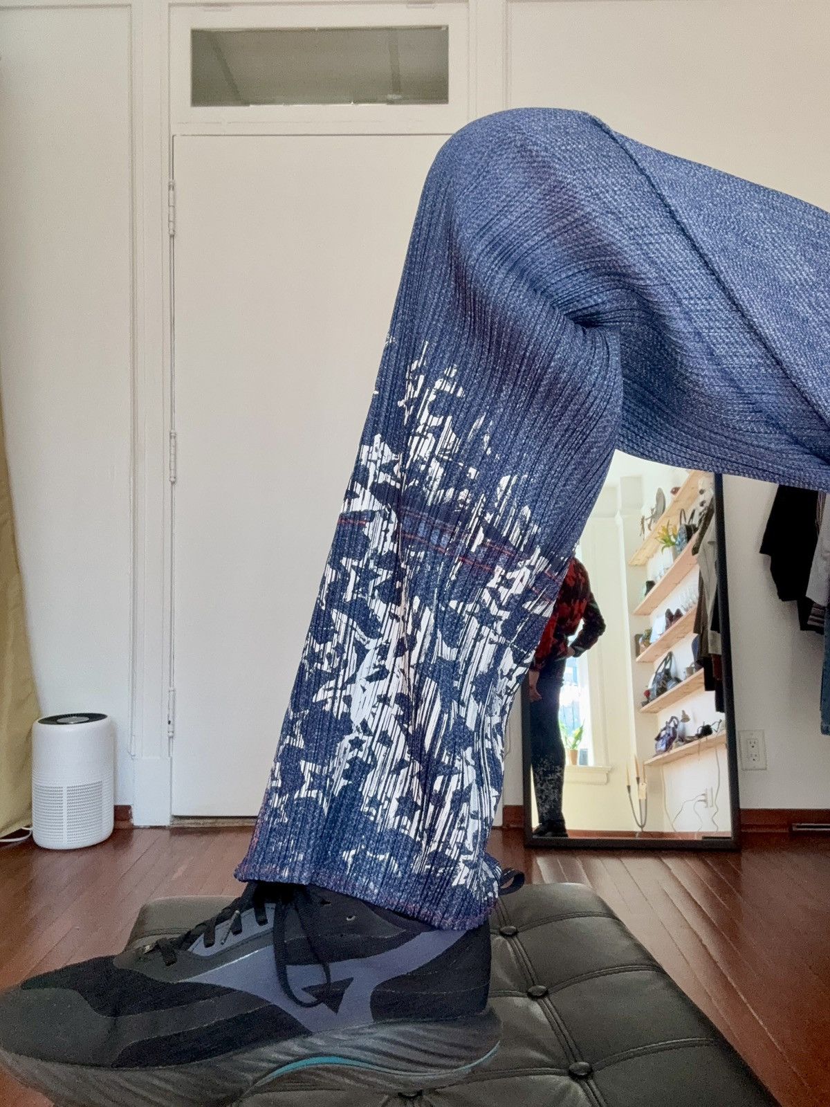 Pleats Please Issey Miyake PLEATS PLEASE Trompe L’Oeil Denim Printed Pants Size US 32 / EU 48 - 14 Thumbnail