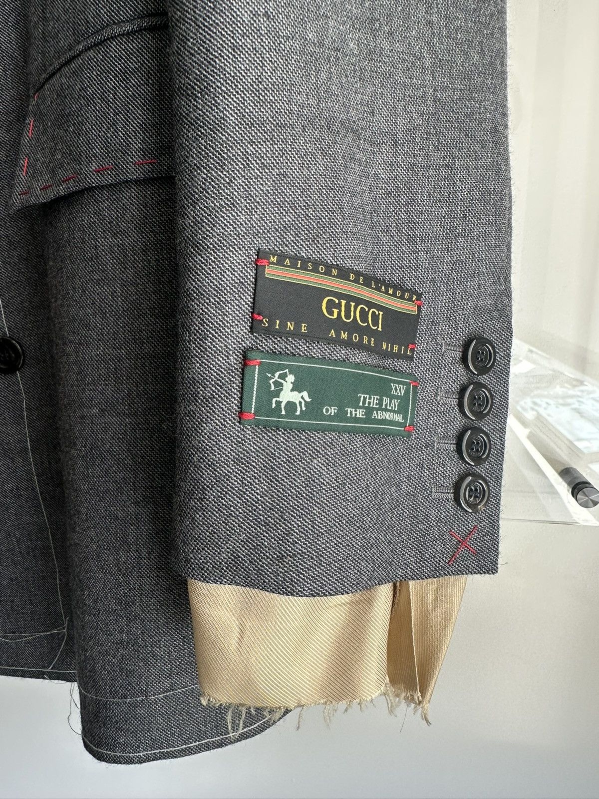 Gucci Alessandro Michele Runway Deconstructed Blazer Size 44R - 3 Thumbnail