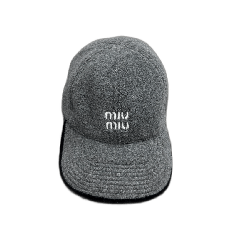 Miu Miu Miu Miu Gray Fleece Baseball Cap Size ONE SIZE - 1 Thumbnail