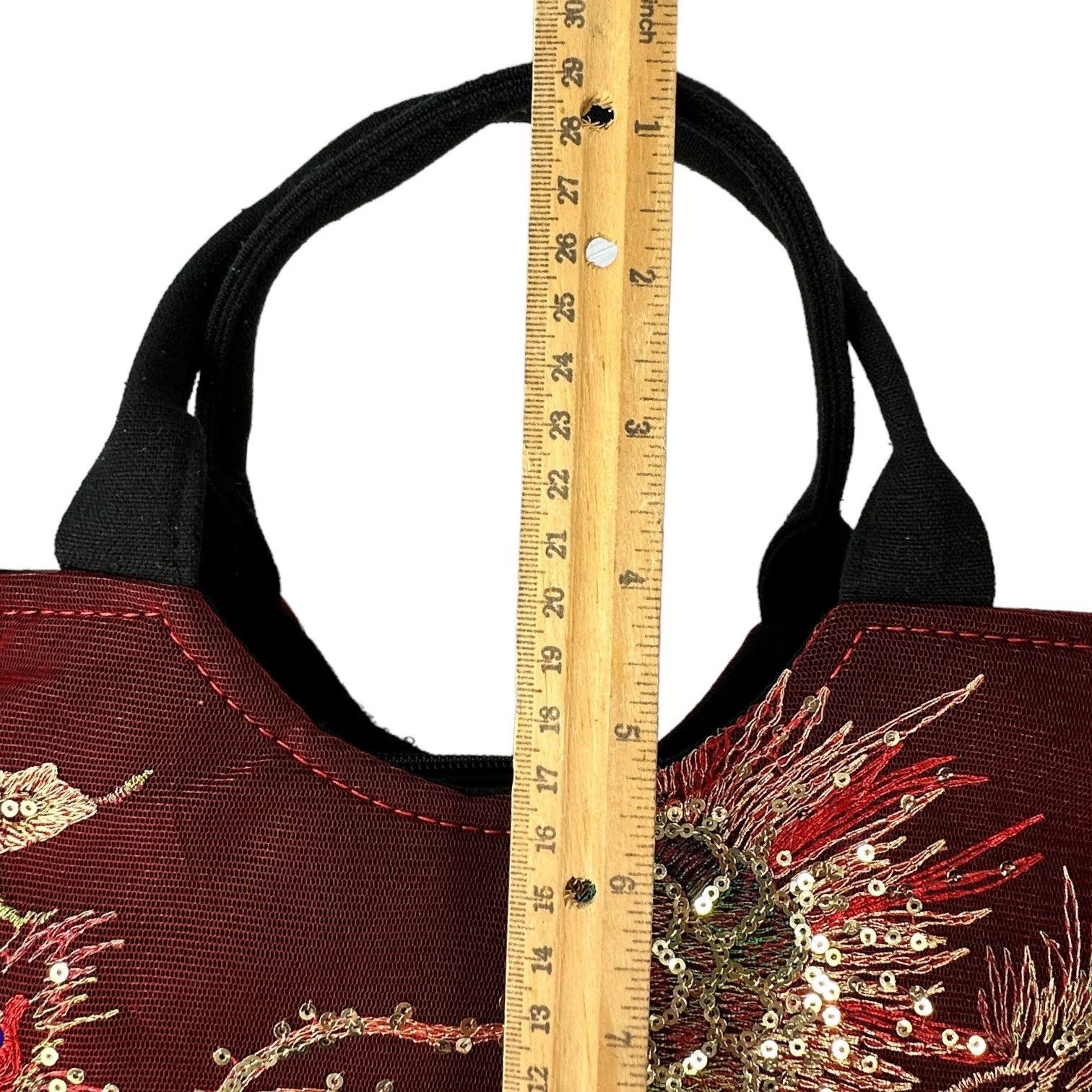 Designer Crossbody/Double Handle Tote Handbag Embroidered & Beaded Ph Size ONE SIZE - 4 Thumbnail