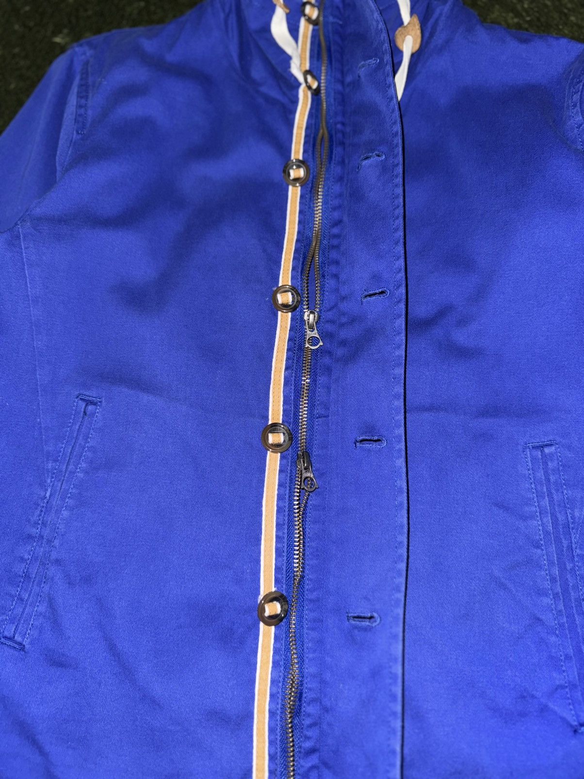Beams Japan [M] BEAMS Two-Way Hooded Cotton Jacket Blue Size US L / EU 52-54 / 3 - 4 Thumbnail
