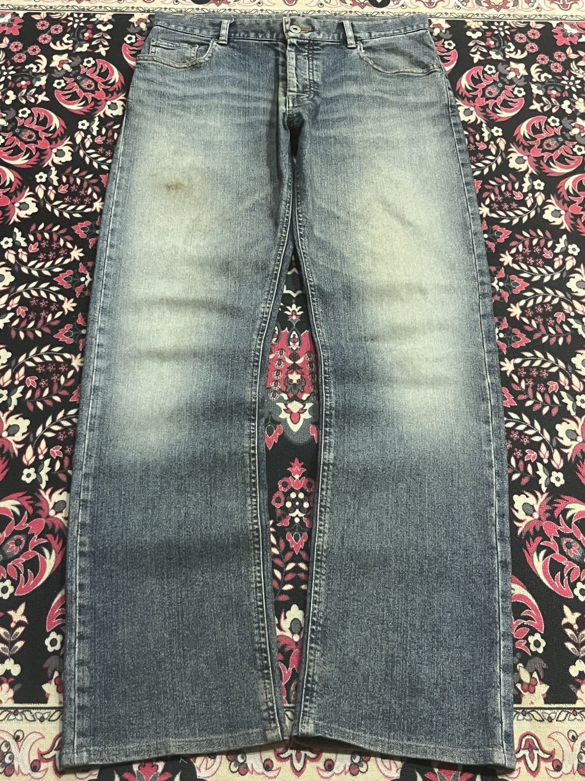 Burberry Vintage Burberry Black Label Blue Faded Washed Straight Jean Size US 30 / EU 46 - 1 Thumbnail