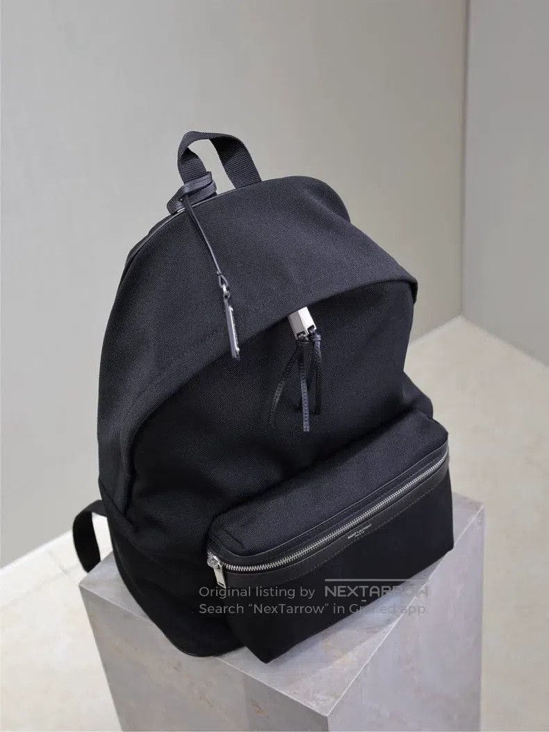 Saint Laurent Paris Saint Laurent Paris Backpack, Black Canvas with Leather Size ONE SIZE - 4 Thumbnail