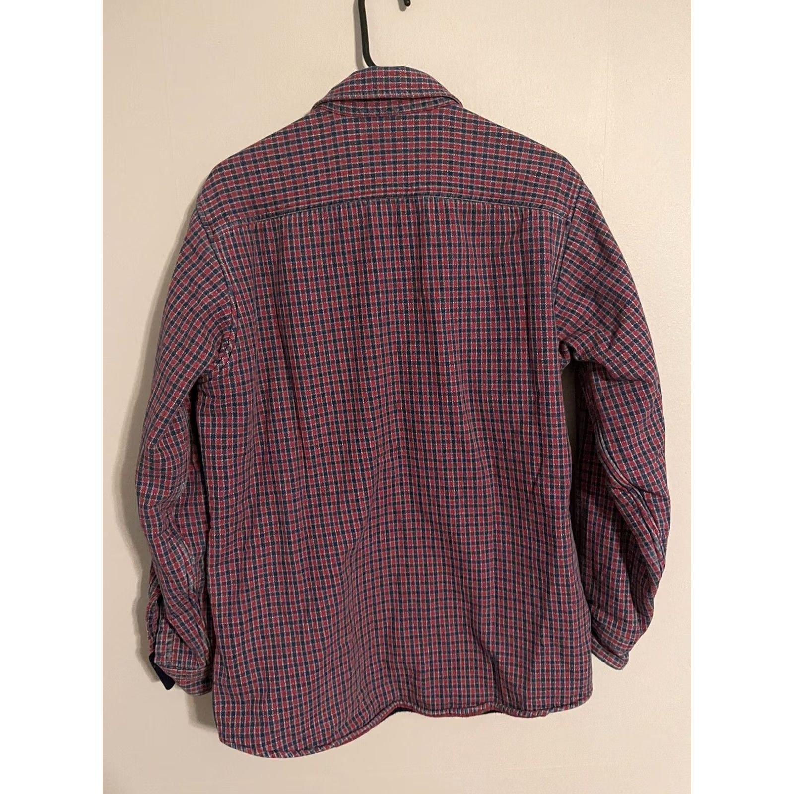 Vintage VINTAGE LL Bean Red Check Fleece Lined Shirt Jacket Men's M Tall USA Size US L / EU 52-54 / 3 - 3 Thumbnail