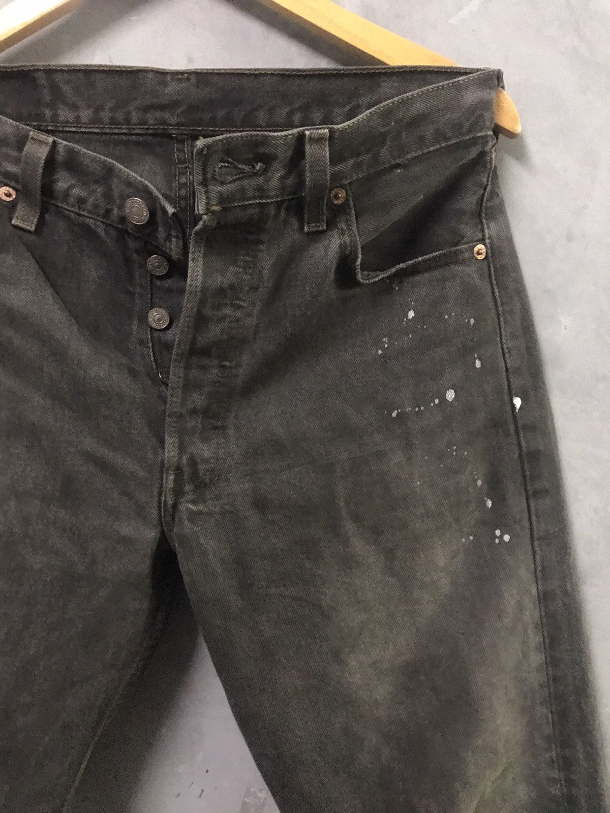 Levi's × Levi's Made & Crafted × Levi's Vintage Clothing Vintage Levis 501 Super Black Splattered Paint Size US 29 - 8 Thumbnail