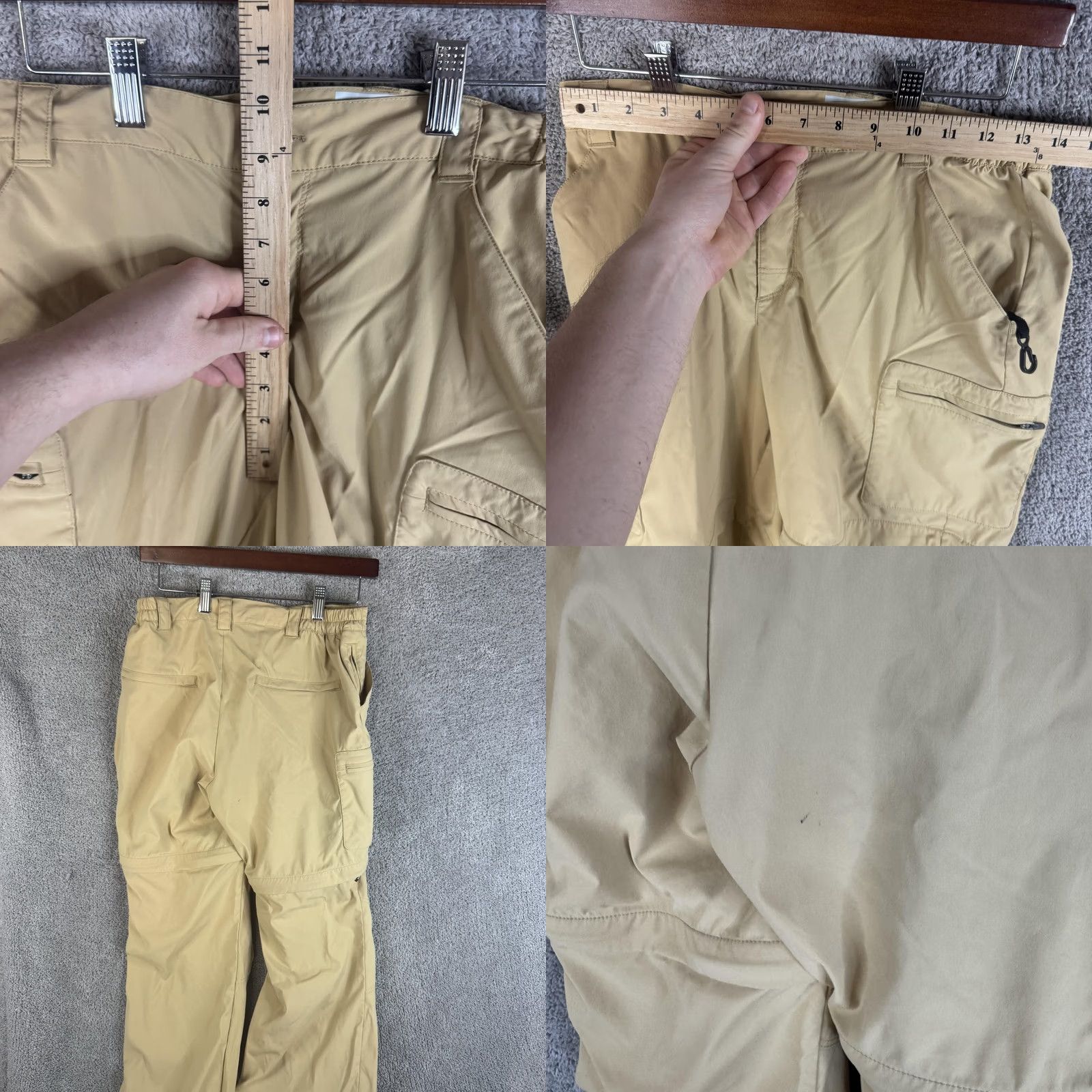 Vintage L.L.Bean Pants Womens XS Petite Beige Convertible Hiking Zip Off Stretch Size 26" / US 2 / IT 38 - 8 Thumbnail