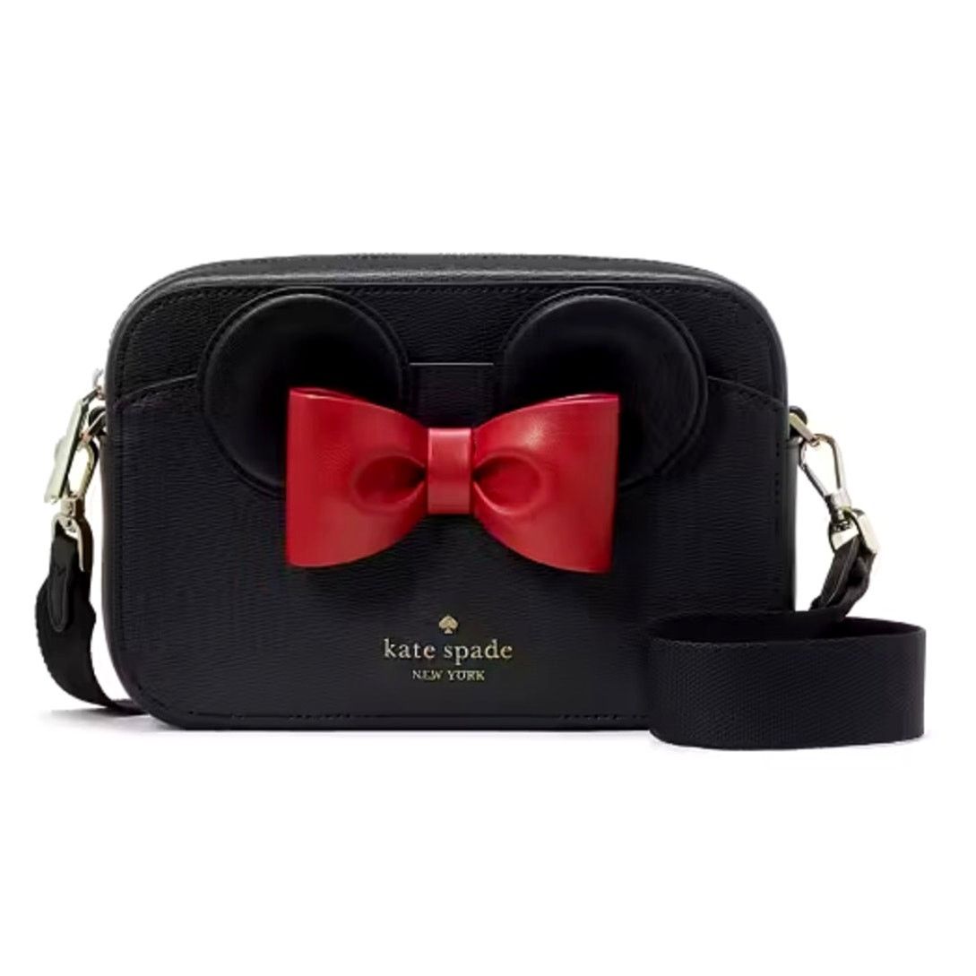 Kate Spade Minnie Mouse Mini Camera Bag Black And Red, Women's