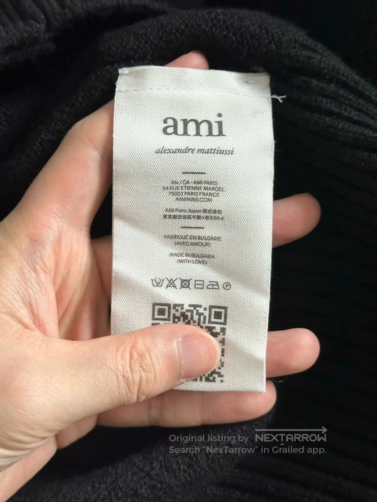 AMI AMI Black Heart Wool Cardigan| Size US S / EU 44-46 / 1 - 4 Thumbnail