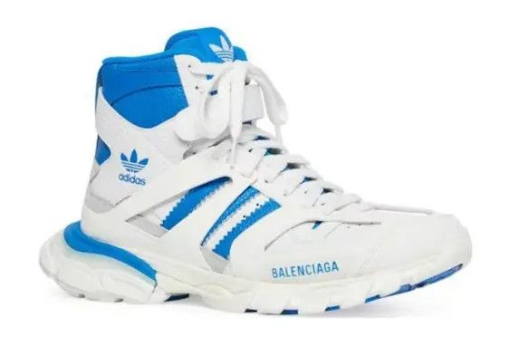 Adidas × Balenciaga o1in1g0924 Track Forum Sneakers in White & Blue Size US 12 / EU 45 - 3 Thumbnail