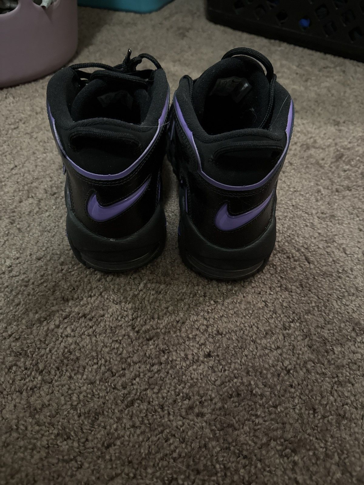 Nike Black and purple uptempo Size US 10.5 / EU 43-44 - 3 Thumbnail