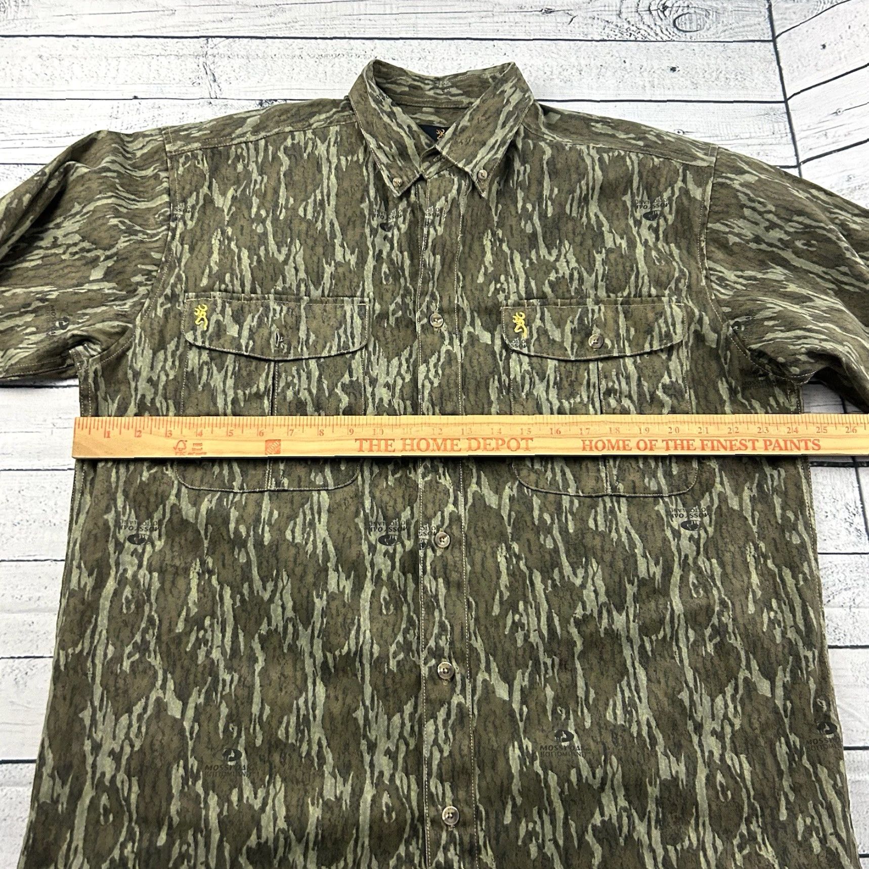 Vintage Browning CamO Long Sleeve Heavy Button-Up Hunting Shirt Mens L Green Size US L / EU 52-54 / 3 - 4 Thumbnail