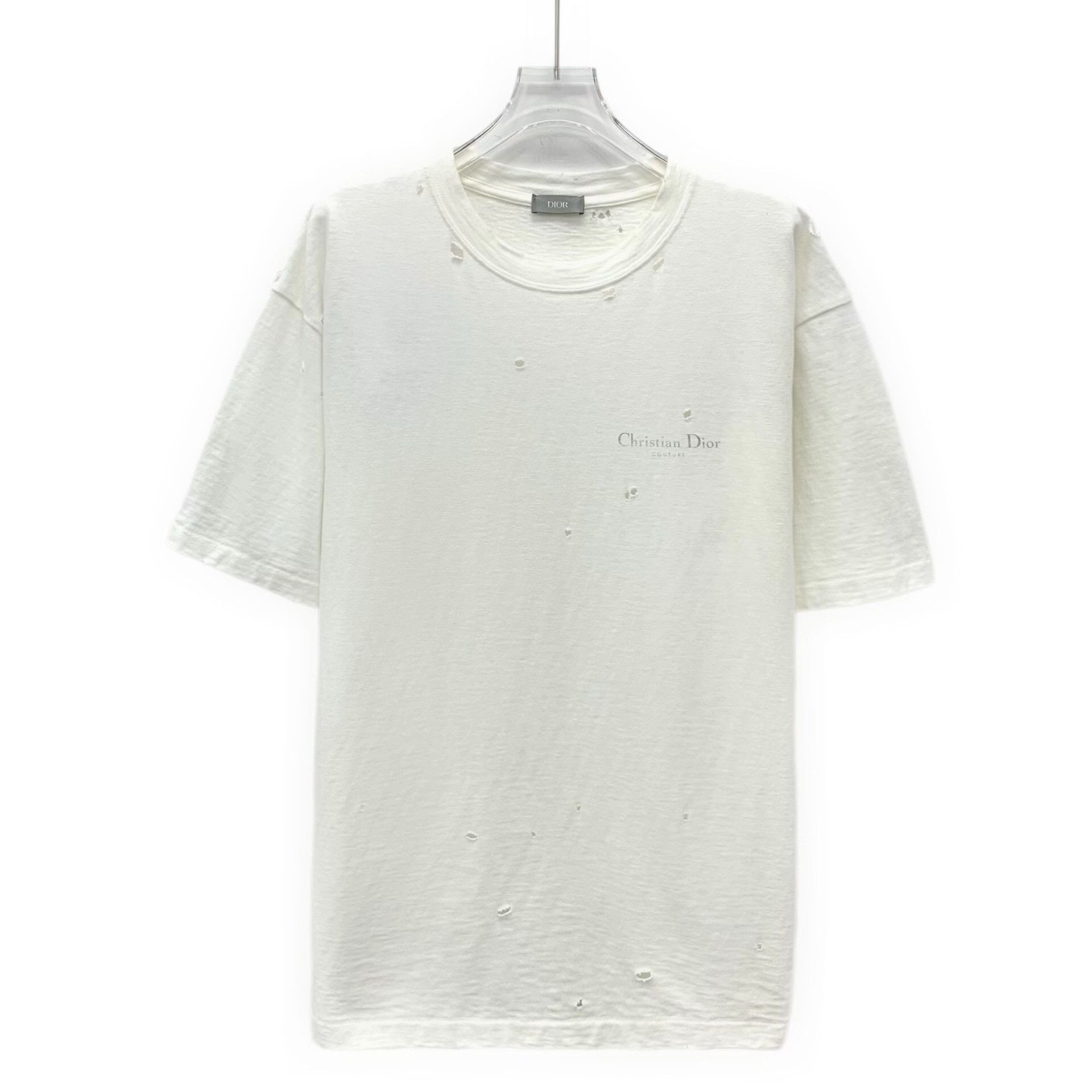 Dior Dior Distressed Couture Logo T-Shirt M Size US M / EU 48-50 / 2 - 1 Thumbnail