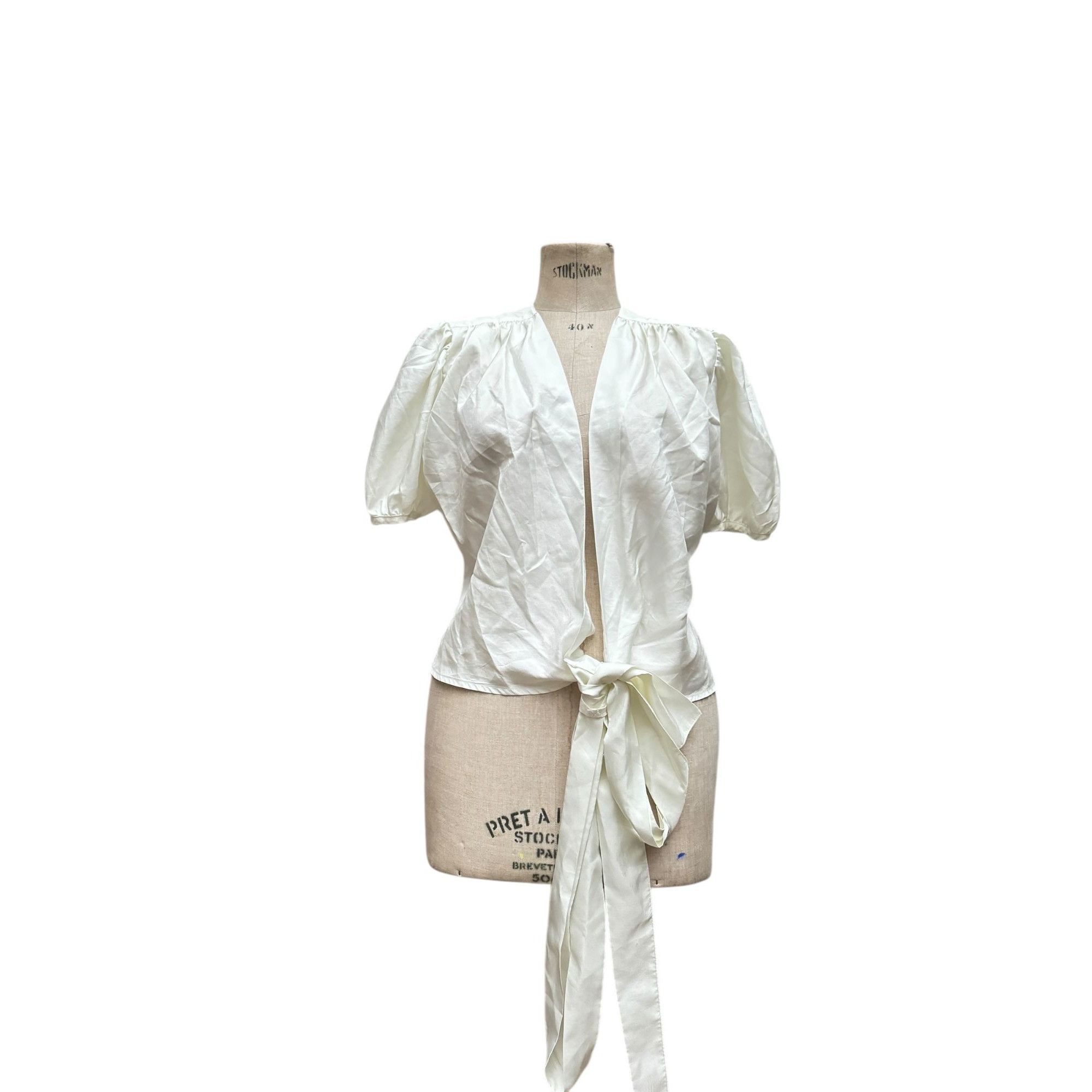 Yves Saint Laurent Summer 1991 White Nylon Shirt Size M / US 6-8 / IT 42-44 - 1 Thumbnail