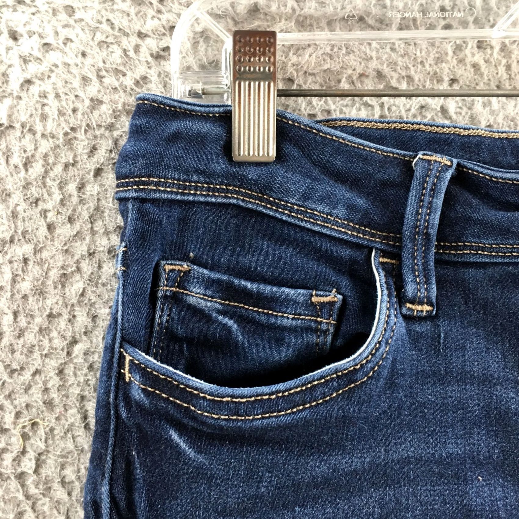 Vintage Flying Monkey Jeans Womens 30 Blue Skinny Stretch Zip Fly Regular Denim Jeans Mens Womens Girls Boys Size 30" / US 8 / IT 44 - 3 Thumbnail