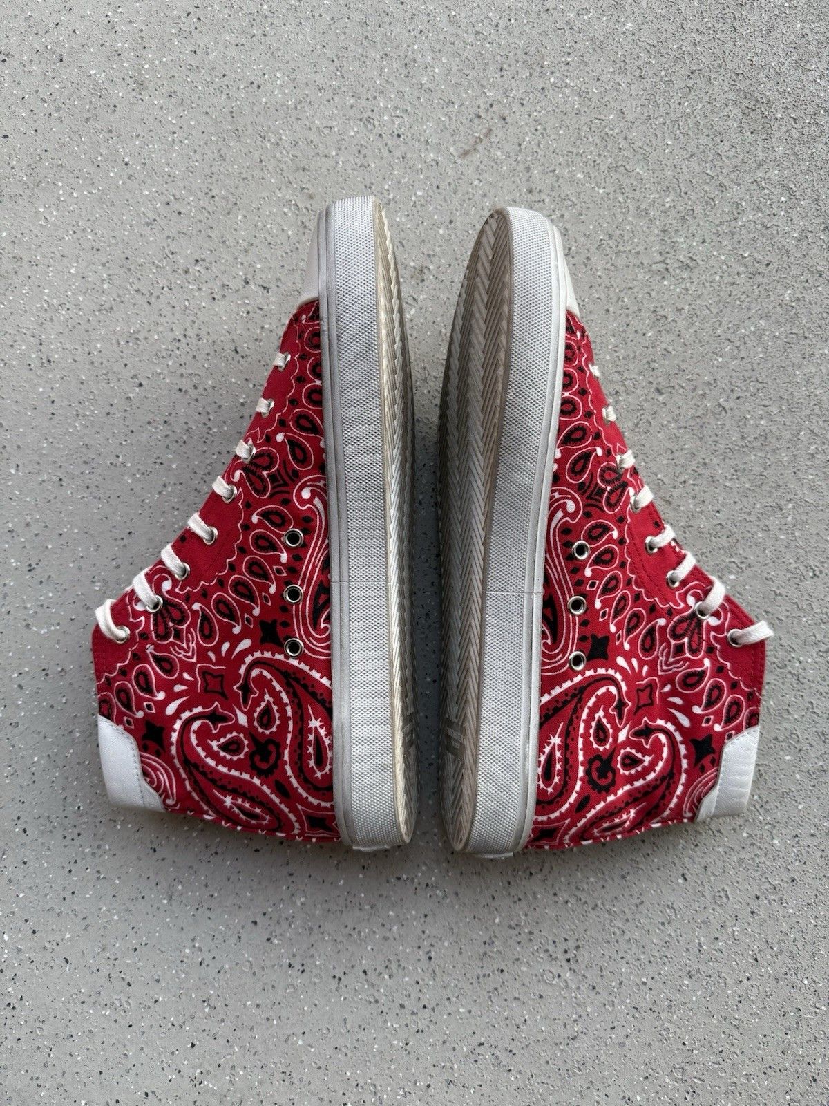 Saint Laurent Paris Saint Laurent Canvas Bedford Bandana Mens High Top Sneakers Size US 9 / EU 42 - 5 Thumbnail