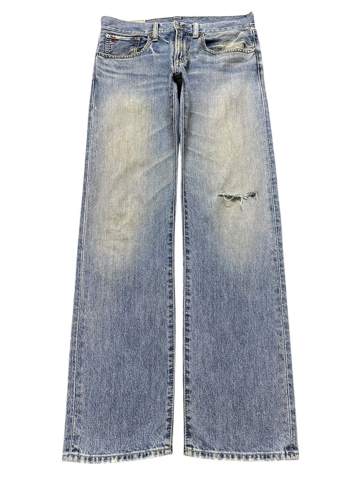 Polo Ralph Lauren Vintage Polo Ralph Lauren Blue Mud Wash Faded Distress Jeans Size US 30 / EU 46 - 1 Thumbnail