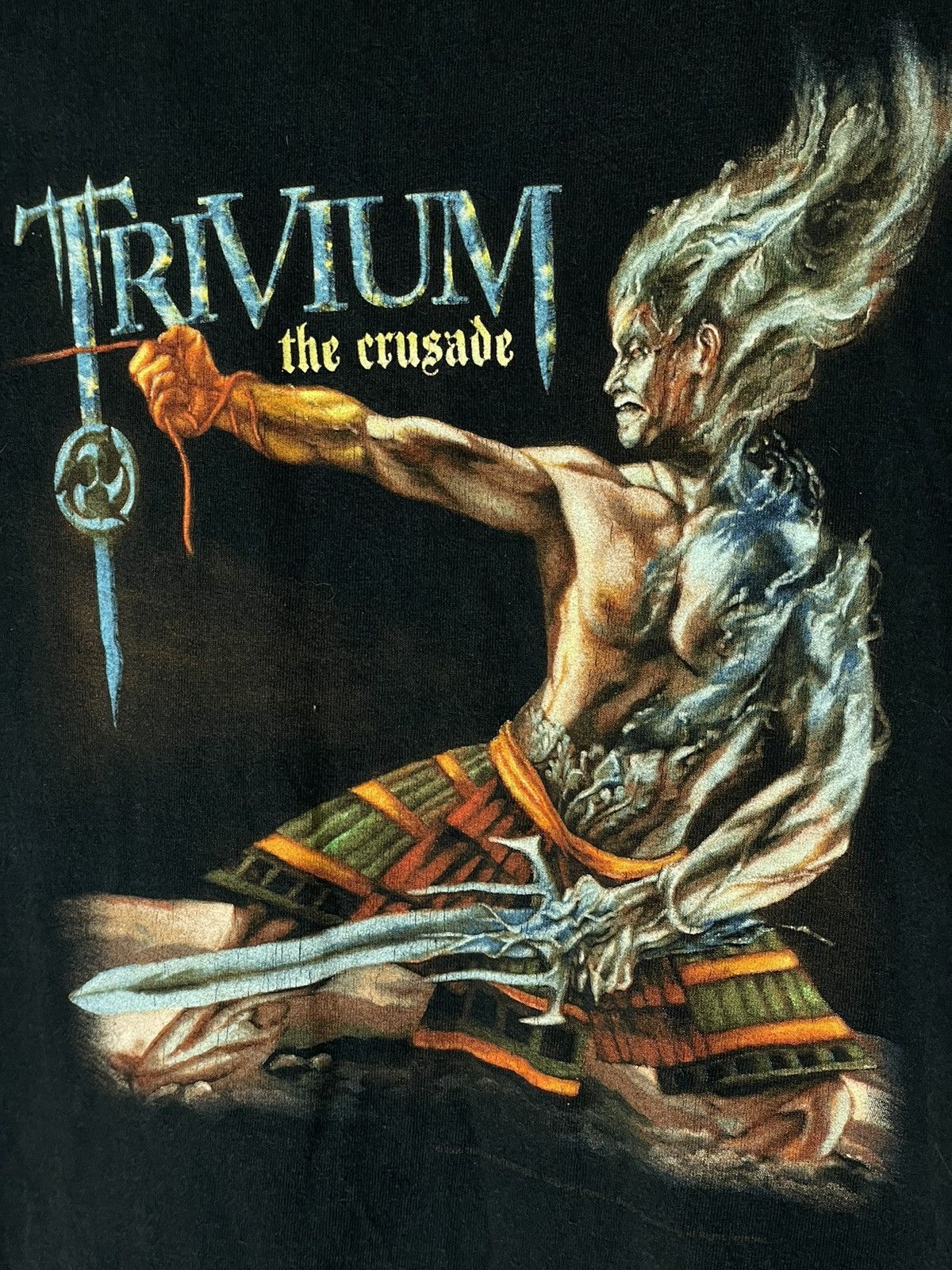 Band Tees × Vintage Vintage 1999s TRIVIUM Faded Band T Shirt Tee Size US M / EU 48-50 / 2 - 8 Thumbnail