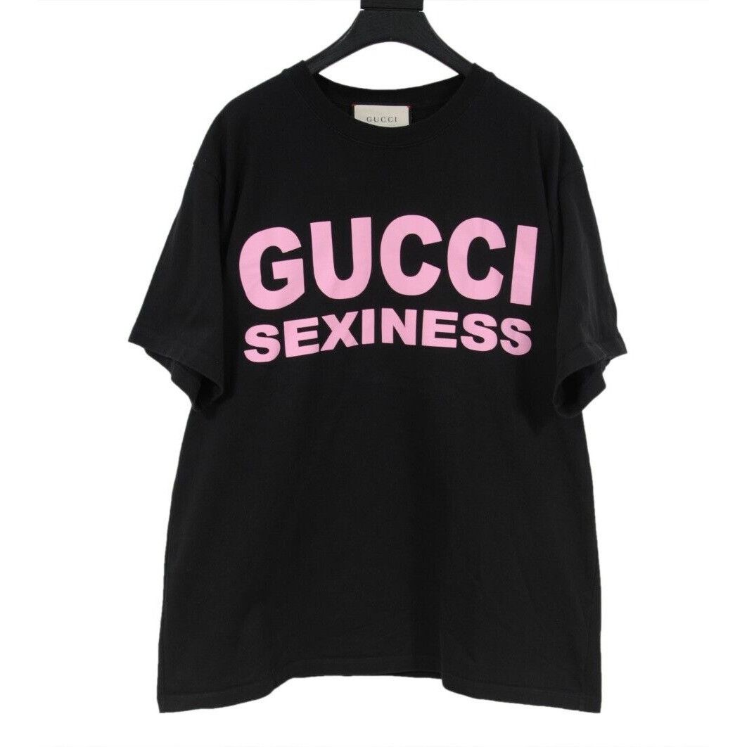 image of Gucci Sexiness T Shirt Black Pink, Men's (Size Small)