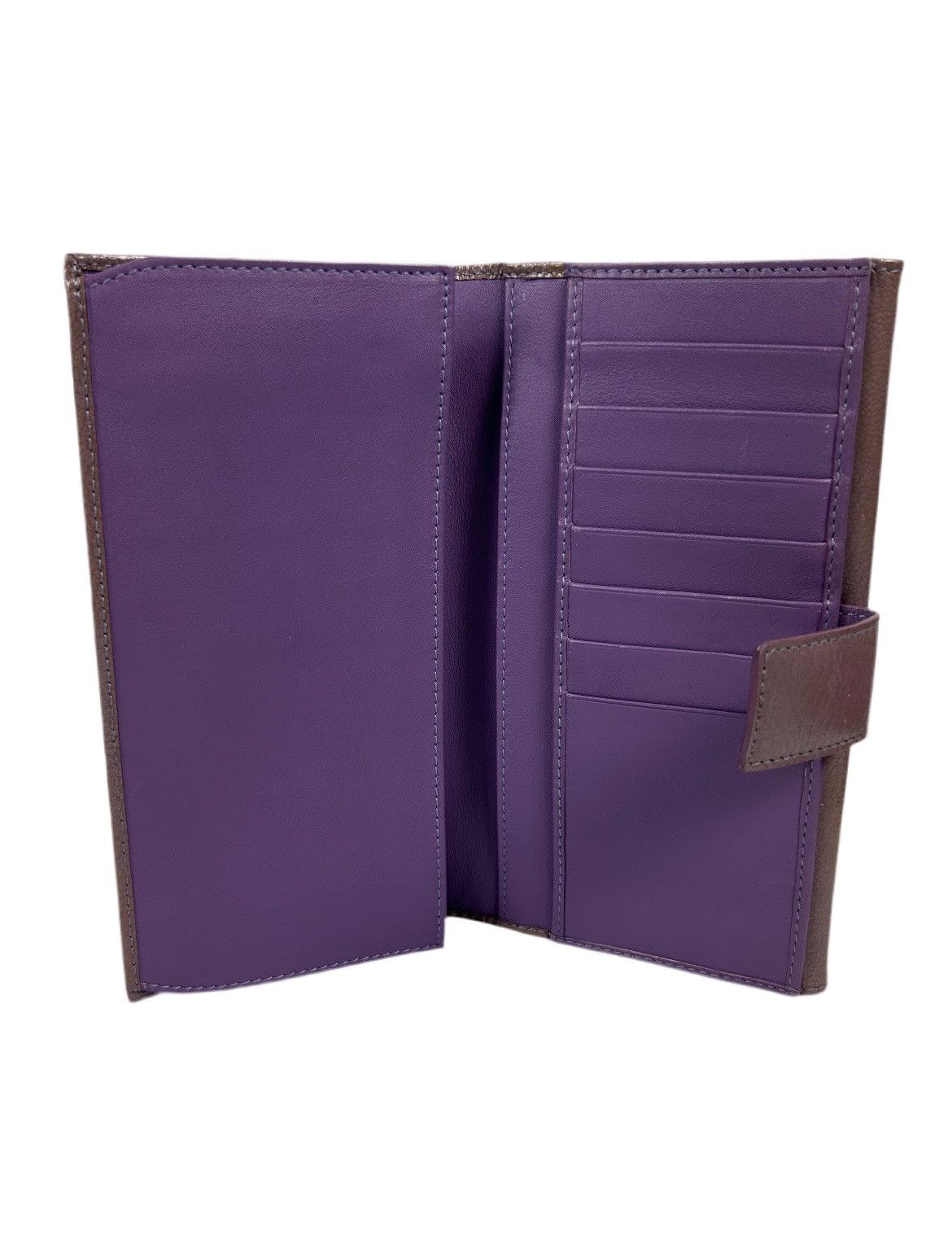 Salvatore Ferragamo Ferragamo Purple Leather Long Wallet Size ONE SIZE - 4 Thumbnail