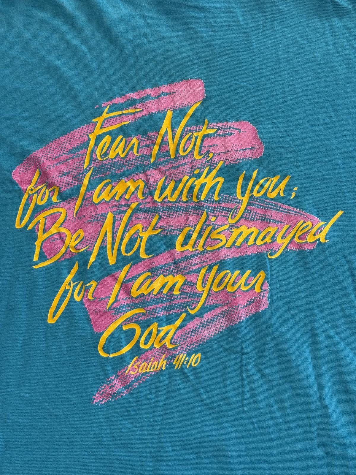 Lee Vintage Jesus T-shirt 90s Fear Not, For I am with you XL Size US XL / EU 56 / 4 - 1 Thumbnail